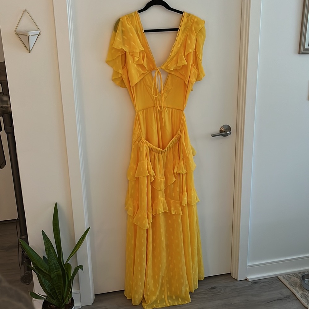 ASOS Yellow Ruffled Maxi Dress - Picture 5 of 9
